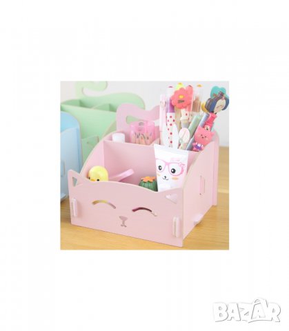 Малък дървен органайзер за бижута и аксесоари - коте - код коте 1940, снимка 5 - Други - 26921548