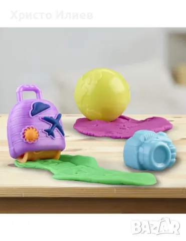 PLAY DOH Пластелин Самолет изследовател с карта на света, снимка 3 - Пластелини, моделини и пясъци - 48778375
