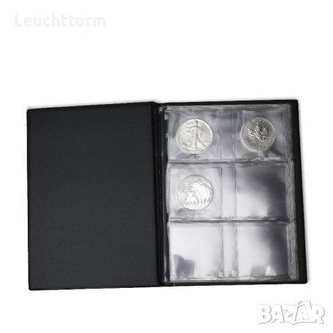 Албум за 48 броя монети до 41 мм . - Leuchtturm - Германия , снимка 2 - Нумизматика и бонистика - 40875955