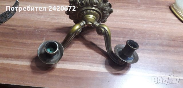 бронзов стенен  свещник, снимка 3 - Декорация за дома - 43835917