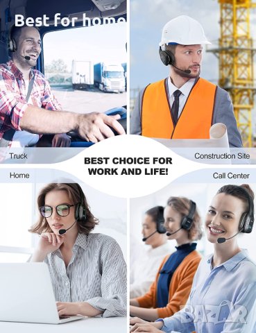 TECKNET Trucker Bluetooth слушалка с шумопотискане на микрофон,55H Hands Free, снимка 2 - Слушалки и портативни колонки - 40665857