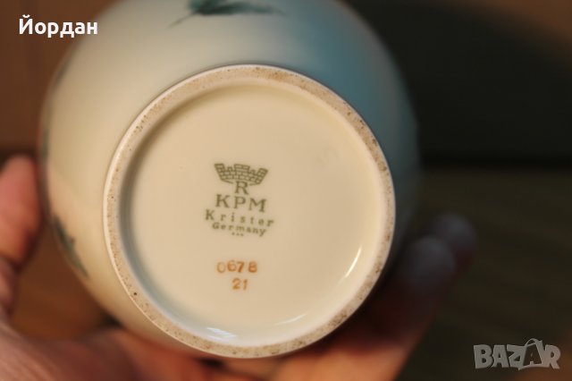 Немска порцеланова ваза ''КРМ'', снимка 9 - Антикварни и старинни предмети - 43789657