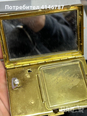  Ретро музикална подаръчна кутия за дамска пудра, снимка 3 - Антикварни и старинни предмети - 53094096