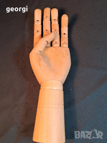 декоративна динамична раздвижена дървена статуетка ръка 29/5, снимка 6 - Декорация за дома - 52531388