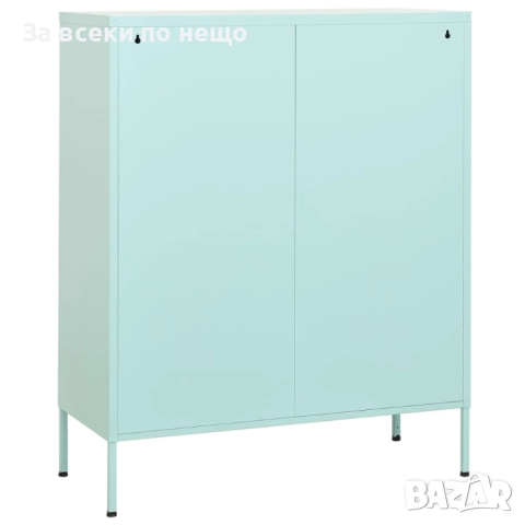 Шкаф за съхранение, мента, 80х35х101,5 см, стомана Код P1137, снимка 2 - Шкафове - 51697625