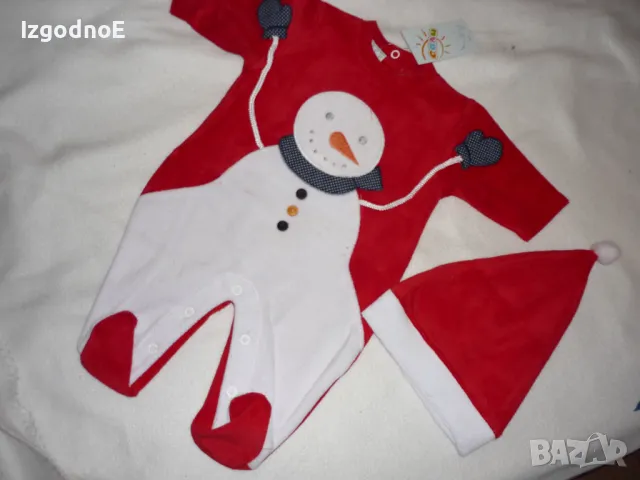 0-3 НОВО българско коледно гащеризонче САЛИ, снимка 4 - Бебешки гащеризони - 47921858
