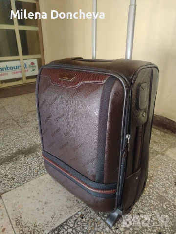Кожен куфар среден размер , снимка 1