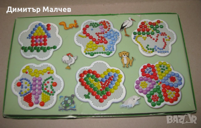 Игра конструктор Мозайка, запазена. 140 елемента. Без фрисбито, снимка 3 - Конструктори - 53122006