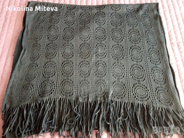 Дантелен черен шал