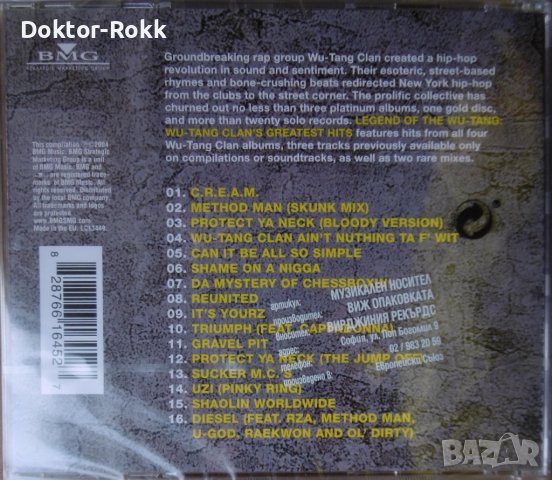Wu-Tang Clan – Legend Of The Wu-Tang: Wu-Tang Clan's Greatest Hits 2004, снимка 2 - CD дискове - 39024495