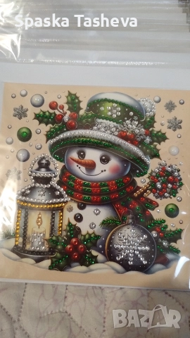 Коледни диамантени картички , снимка 18 - Декорация за дома - 52617907