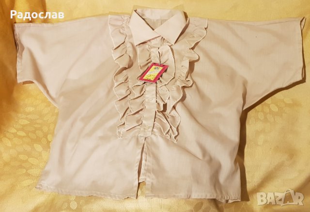 Нова дамска блуза с дантели кремава, снимка 2 - Блузи с дълъг ръкав и пуловери - 35272802