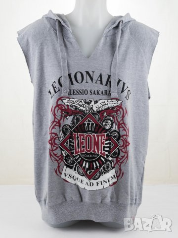 Мъжки сив суитшърт без ръкави марка Leone - 2XL