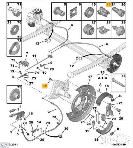 434114,434111,Втулка жило ръчна,PEUGEOT BOXER,CITROEN JUMPER,FIAT DUCATO II,III, снимка 2 - Части - 40529716