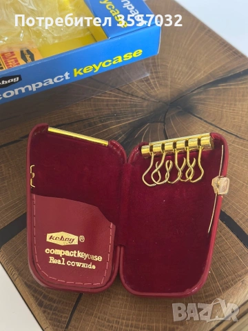 Винтидж калъф за ключове - кожа и велур, снимка 3 - Аксесоари и консумативи - 53581465
