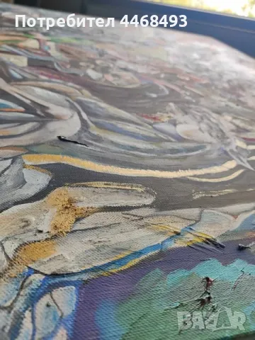 Голяма рисувана картина 100 на 80 см, снимка 2 - Картини - 50232846