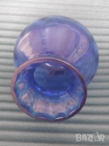 Ваза синьо масивно стъкло, снимка 5 - Вази - 51250813