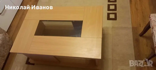 МЕБЕЛ Маса със стъкло, снимка 4 - Маси - 48092802