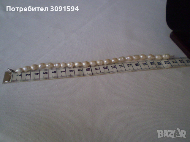 гривна от естествени бели речни перли изработва се ръчно, снимка 4 - Антикварни и старинни предмети - 36518249