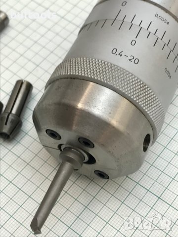 Швейцарска микрометрична глава Ф0.4-20мм./ 5 микрона., снимка 10 - Други машини и части - 32943162