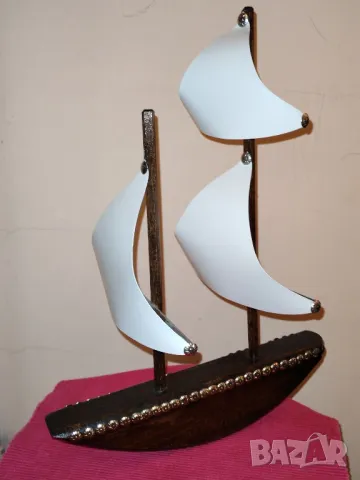 Макет дървен платноход, лодка. , снимка 6 - Декорация за дома - 50026418