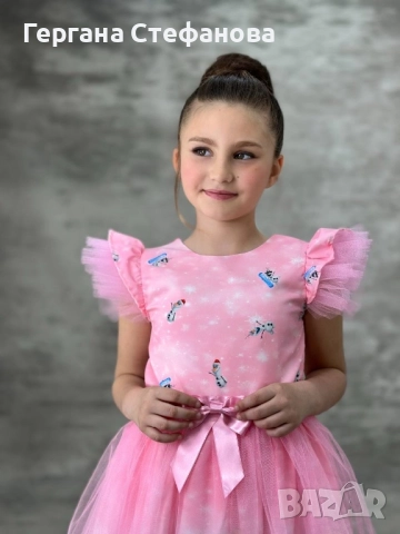 Рокля Елза и Ана размери от 98 до 128см, снимка 2 - Детски рокли и поли - 52733280