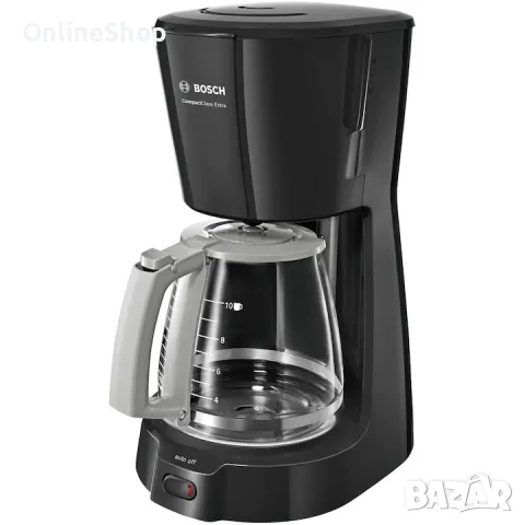 Кафемашина, Bosch TKA3A033, Coffee machine, CompactClass Extra, Black

, снимка 3 - Кафемашини - 48786547