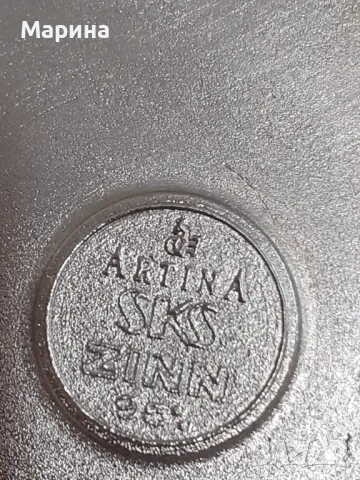 Комплект Кана и чаши за вино от калай Antik*Vintage#74, снимка 6 - Антикварни и старинни предмети - 48691014