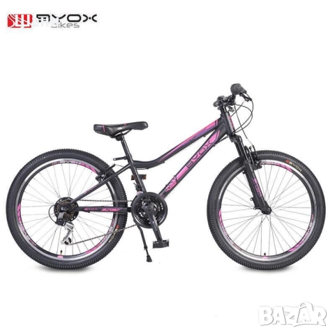 Byox велосипед със скорости 24" Zante розов , снимка 2 - Велосипеди - 51609926