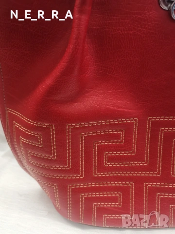 Червена елегантна чанта, снимка 5 - Чанти - 53190644