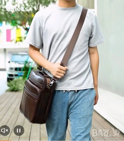 Мъжка голяма, професионално/ежедневно бизнес чанта / Кафява естест. кожа!, снимка 7 - Чанти - 53101821