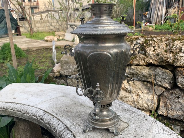 Старинен голям самовар на въглища царска Русия 