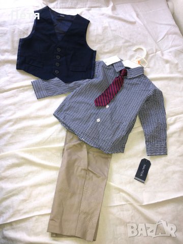 Детски костюм - риза , елек , вратовръзка и панталон, снимка 3 - Бодита за бебе - 28801144