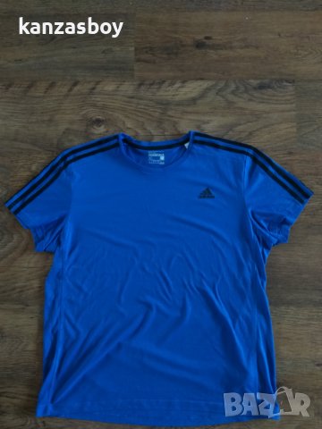  adidas blue Essential 3 Stripe - страхотна мъжка тениска, снимка 6 - Тениски - 37452857