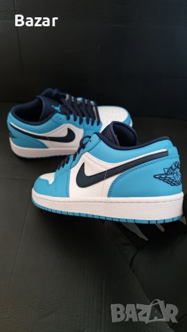 Nike Air Jordan 1 Low unc сини обувки маратонки размер 43 номер 42 налични маратонки нови ниски, снимка 14 - Маратонки - 39190651