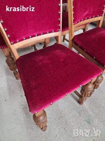 Антични Масивни Столове-6бр.-внос от Германия!ОБЯВЕНАТА ЦЕНА Е ЗА БРОЙ!, снимка 7 - Столове - 53531603