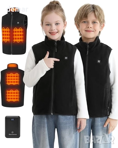 Детски отопляем елек с батерия 7.4V 12000mAh, 5 зони, 3 нива, S размер