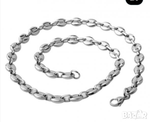 Стоманен синджир, снимка 5 - Колиета, медальони, синджири - 27502045