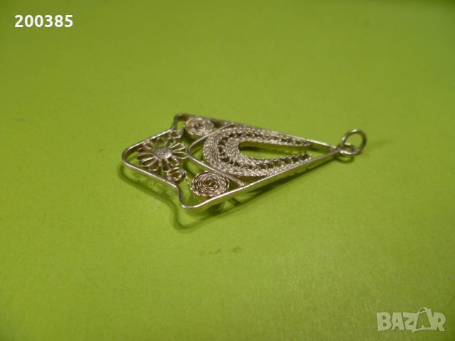 Старинна сребърна висулка, снимка 4 - Колиета, медальони, синджири - 35002560