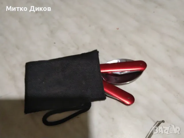 Рибарски комплект ножче назъбено и лъжичка с отварачка нови в калъвче, снимка 6 - Такъми - 48299200