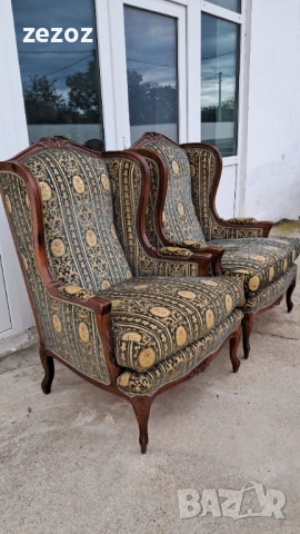 Ретро кресла "Bergere"палисандър, снимка 3 - Дивани и мека мебел - 52232984