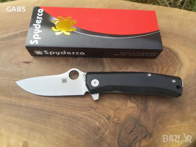 Сгъваем джобен нож Spyderco SpyMyto,Micarta/Titanium, снимка 1 - Ножове - 49294972