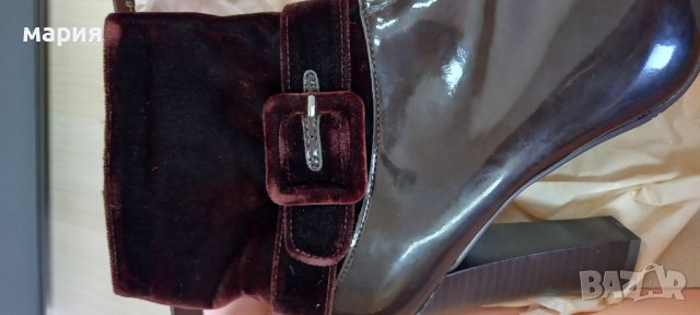 Модерни боти лак и плюш, снимка 7 - Дамски боти - 38332786