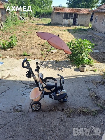 Триколка със сенник и родителски контрол, снимка 5 - Детски велосипеди, триколки и коли - 50866450