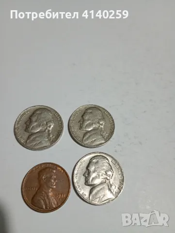 САЩ монети 5 цента 1969 г буква s , снимка 1