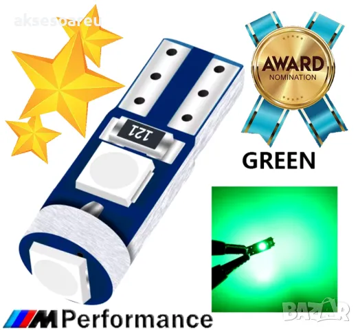 10 бр. малки габаритни крушки за арматурно табло T5 3SMD LED супер ярък 3030 LED за вътрешно осветле, снимка 11 - Аксесоари и консумативи - 47789641