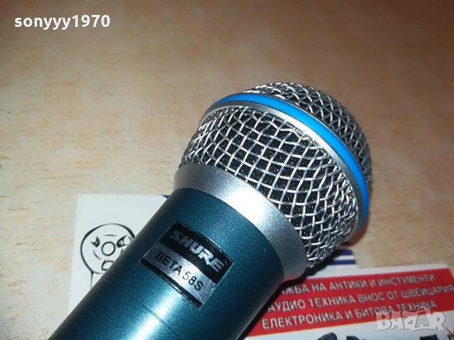shure beta sm58s-profi-внос швеицария, снимка 5 - Микрофони - 28542014