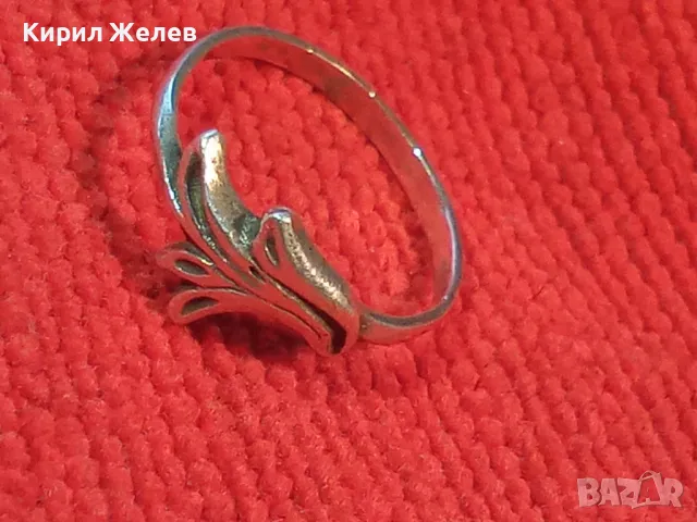 ИЗИСКАН ФЛОРАЛЕН СРЕБЪРЕН ПРЪСТЕН СРЕБРО 925 ФИНА РЪЧНА МАЙСТОРСКА АРТ ИЗРАБОТКА 27586, снимка 9 - Пръстени - 46231853