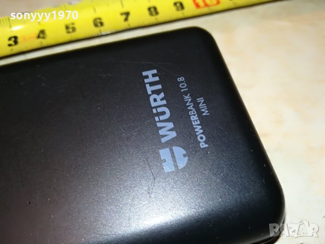 WURTH 10.8 MINI POWER BANK-LI-PO BATTERY 10000mah-GERMANY 1610222007, снимка 7 - Външни батерии - 38350166