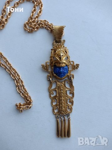 Marbel Mexico Salvador Teran Колие Vintage // Керамична маска Choker Necklace